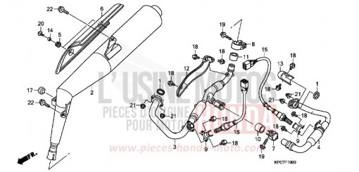 BARILLET DE SELECTION XL125V9 de 2009